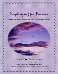 Purple-izing for Pennies Cover