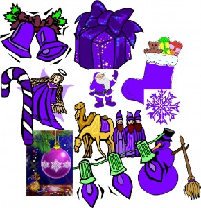 25 days of purple christmas collage