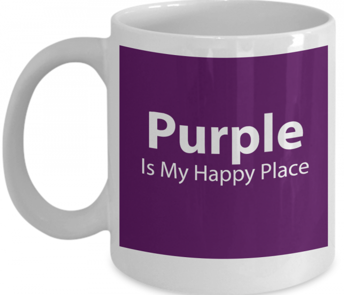 Purple is My Happy Place Mug Now Available for a Limited Time!